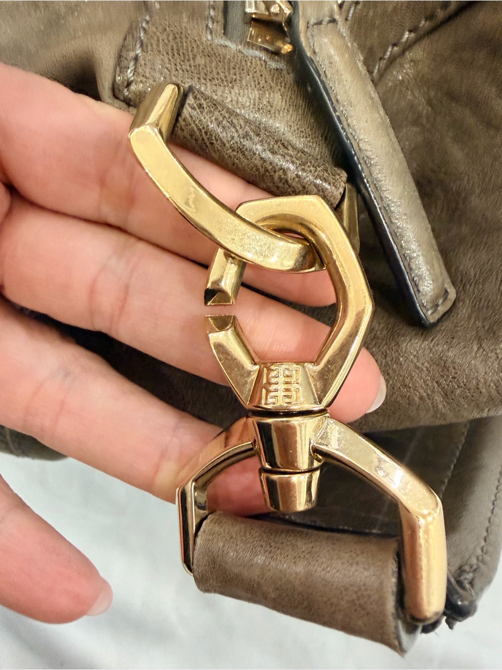 ✨ GIVENCHY Nightingale Large Leather Tote Shoulder Bag, Zip, Double-Face ✨ - Picture 11 of 16